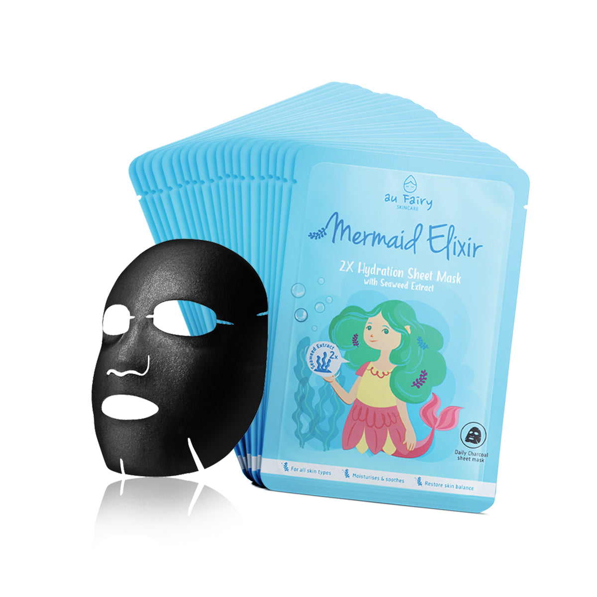 BUY 1 FREE 1: AUFAIRY Mermaid Elixir Deep Moisturizing Mask - Seaweed Essence